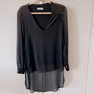 Black top with long back